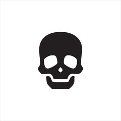 human skull isolated on white