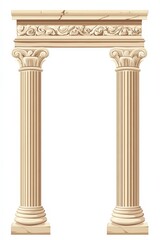 Obraz premium Classical Architectural Columns with Decorative Details and Elegance