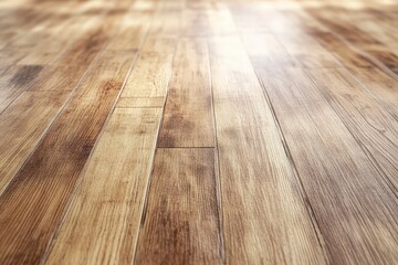 Close-Up of Warm Brown Wooden Floor with Natural Grain Texture