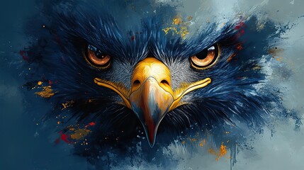 abstract graffiti eagle t shirt design in vector art style