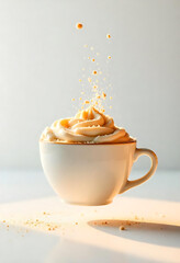fluffy coffee floating