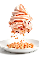 fluffy ice cream floating