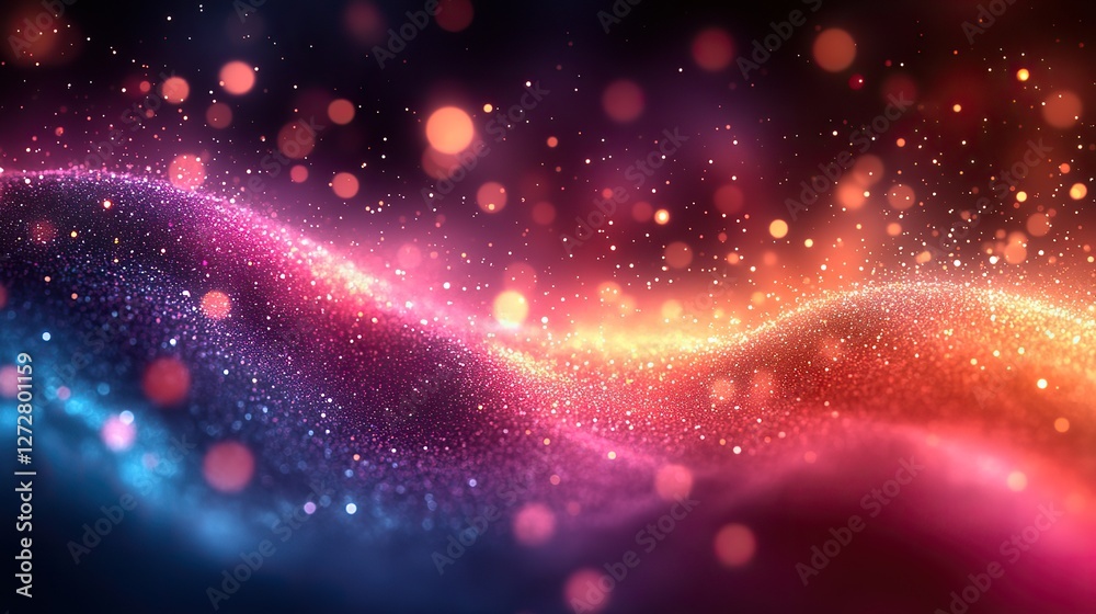 Poster abstract vector illustration of bokeh lights creating a soft,dreamy background for elegant design pr