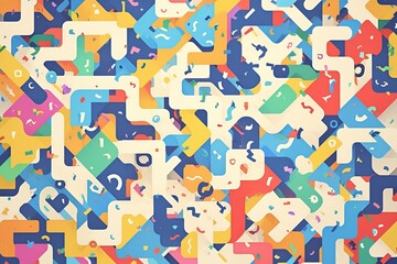 Obraz premium Abstract colorful geometric shapes (2)
