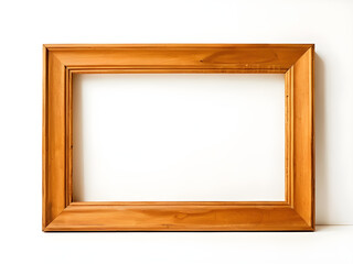 Wooden frame isolated on white 