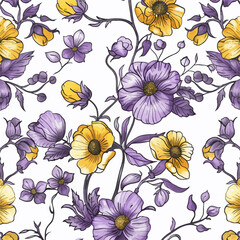 seamless background with flowers