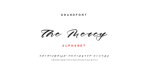 signature Font Calligraphy Logotype Script Brush Font Type Font lettering handwritten