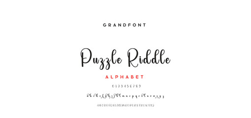 signature Font Calligraphy Logotype Script Brush Font Type Font lettering handwritten