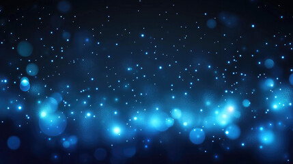 Fototapeta premium A starry sky background illuminated by blue light bokeh, creating a festive and magical atmosphere. The twinkling stars shine gently in a dreamy, ethereal night sky, perfect for capturing the joy