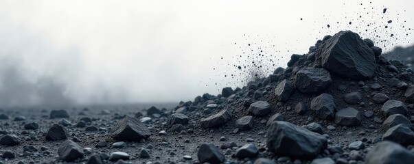 White greyish gradient with graphite smudges on coal, abstract, dark, background