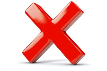 Obraz premium Red Cross Symbol Isolated on White Background for Graphic Design Use