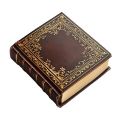 Fototapeta premium Antique Leather Book Golden Accents Vintage Book Elegant Design