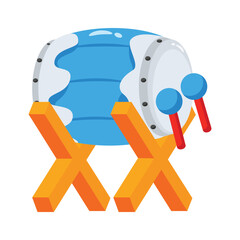 Get this amazing icon of traditional drum in modern style