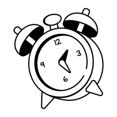 Clock icon in hand drawn style 
