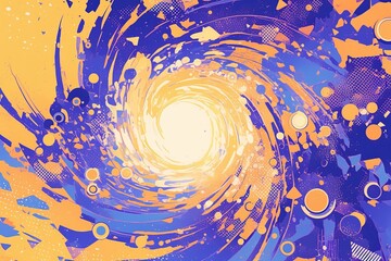 Abstract swirling vortex graphic design
