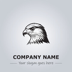 Head of Eagle logo company design vector illustration
