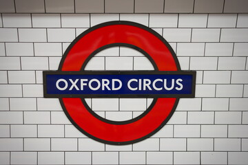 London, UK - September 10, 2024: Oxford Circus Underground Station in London