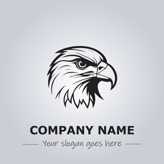 Head of Eagle logo company design vector illustration
