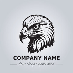 Head of Eagle logo company design vector illustration
