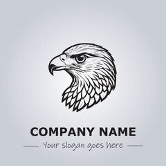 Head of Eagle logo company design vector illustration
