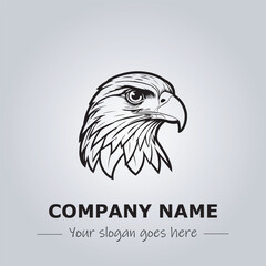 Head of Eagle logo company design vector illustration
