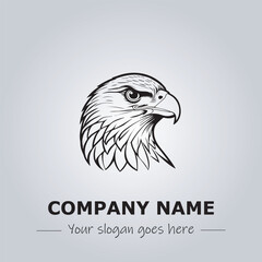 Head of Eagle logo company design vector illustration
