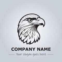 Head of Eagle logo company design vector illustration
