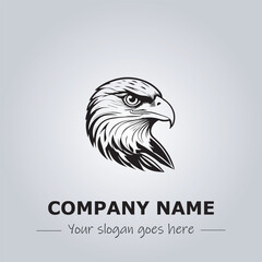 Head of Eagle logo company design vector illustration
