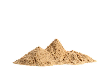 Heap of wet sand on white background. Closeup © Pixel-Shot