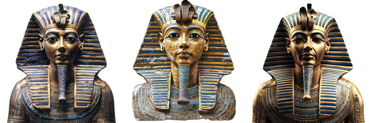 Set of a Pharaoh, isolated on a transparent background.