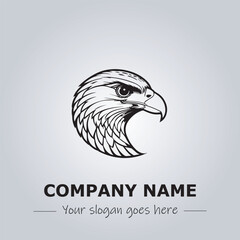 Head of Eagle logo company design vector illustration
