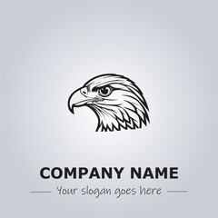 Head of Eagle logo company design vector illustration
