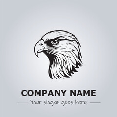 Head of Eagle logo company design vector illustration
