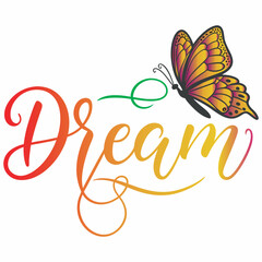 Inspirational Quotes in Hand Lettering Style on Pure White Canvas Art & Illustration