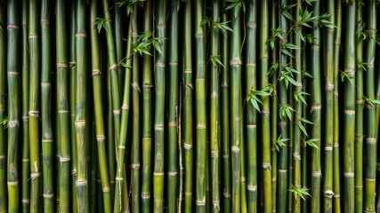 Fototapeta premium Lush Green Bamboo Forest Background, bamboo forest background