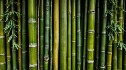 Obraz premium Lush Green Bamboo Forest Background, bamboo forest background