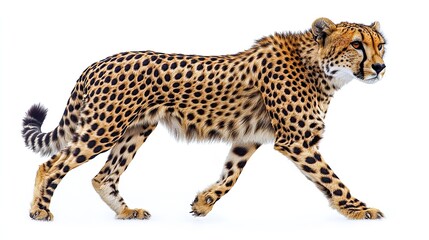 cheetah on transparent background for wildlife,nature design projects perfect for digital art,educational purposes