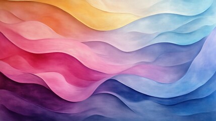 Obraz premium Tranquil waves of color blend into a serene dream scape