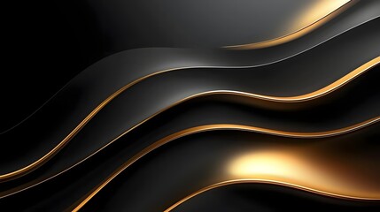 Elegant Minimalist Luxury Background with Smooth Gold and Black Gradient Soft Ambient Light and Premium Texture