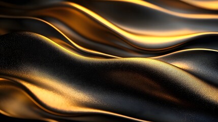 Elegant Minimalist Luxury Background with Smooth Gold and Black Gradient and Soft Ambient Light