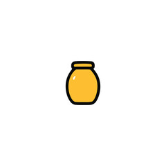 Minimalist Honey Jar Outline Vector Illustration for Label and Branding Projects