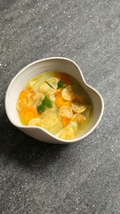 vegetable soup in a bowl