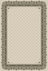 Ornamental vintage frame with decorative elements for design.