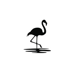 flamingo silhouette vector