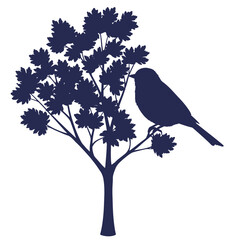 blue bird on a branch