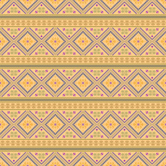 Beautiful retro seamless pattern design by geometric 