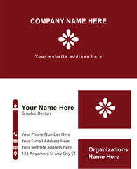 Maroon Color Decoration Corporate Creative Exclusive Editing Modern Business Card Design Double-Side