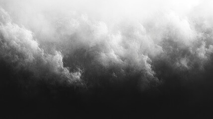 Obraz premium Abstract grayscale cloudscape, dramatic sky, atmospheric, background image, potential use as backdrop