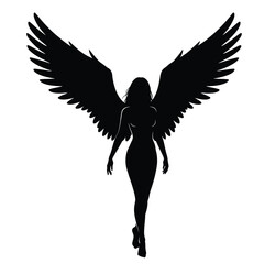 silhouette of angel