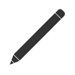 Simple Vector Illustration of a Graphite Pencil, Clean minimalist vector graphic of a pencil.